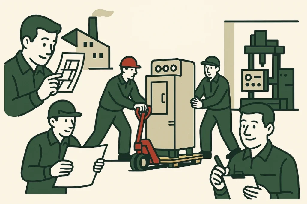 verhuizen van fabrieken, productielijnen en werkplaatsen - industrieel verhuisbedrijf